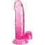 KING COCK - CLEAR REALISTIC PENIS WITH BALLS 15.2 CM PINK